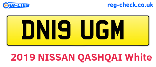 DN19UGM are the vehicle registration plates.