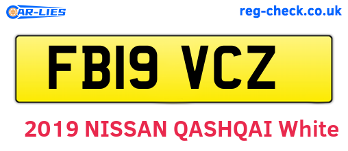 FB19VCZ are the vehicle registration plates.