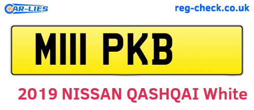 M111PKB are the vehicle registration plates.