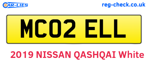 MC02ELL are the vehicle registration plates.