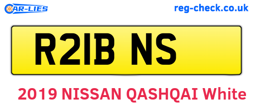 R21BNS are the vehicle registration plates.