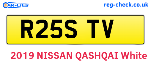R25STV are the vehicle registration plates.