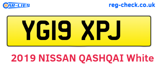 YG19XPJ are the vehicle registration plates.