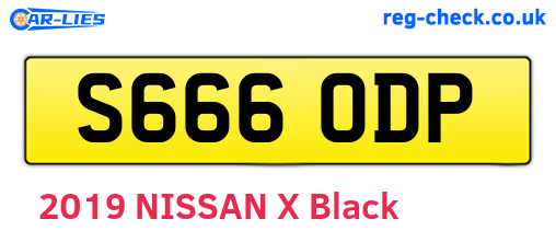 S666ODP are the vehicle registration plates.