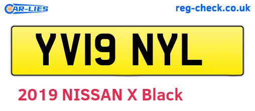 YV19NYL are the vehicle registration plates.