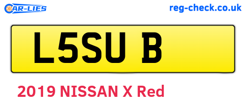 L5SUB are the vehicle registration plates.