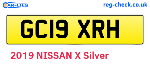 GC19XRH are the vehicle registration plates.