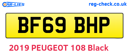BF69BHP are the vehicle registration plates.