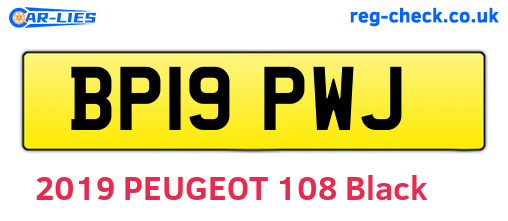 BP19PWJ are the vehicle registration plates.