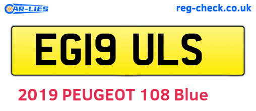 EG19ULS are the vehicle registration plates.