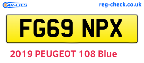 FG69NPX are the vehicle registration plates.