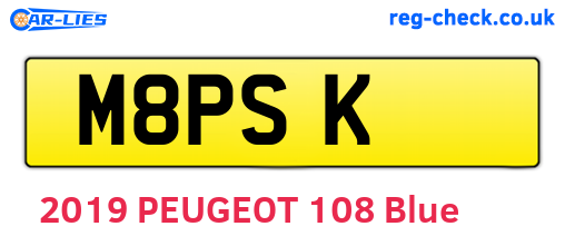M8PSK are the vehicle registration plates.
