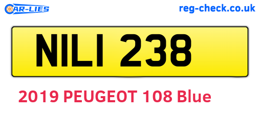 NIL1238 are the vehicle registration plates.