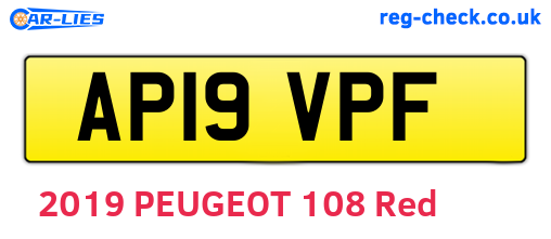 AP19VPF are the vehicle registration plates.