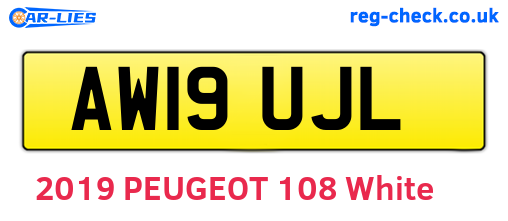 AW19UJL are the vehicle registration plates.