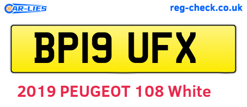 BP19UFX are the vehicle registration plates.