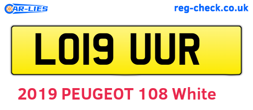 LO19UUR are the vehicle registration plates.