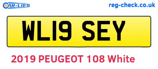 WL19SEY are the vehicle registration plates.