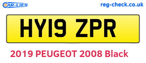 HY19ZPR are the vehicle registration plates.
