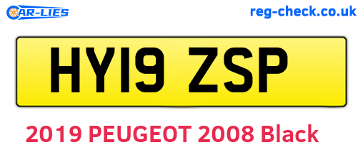 HY19ZSP are the vehicle registration plates.