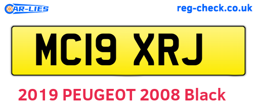 MC19XRJ are the vehicle registration plates.