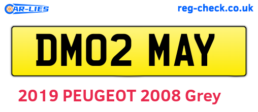DM02MAY are the vehicle registration plates.