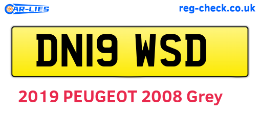 DN19WSD are the vehicle registration plates.