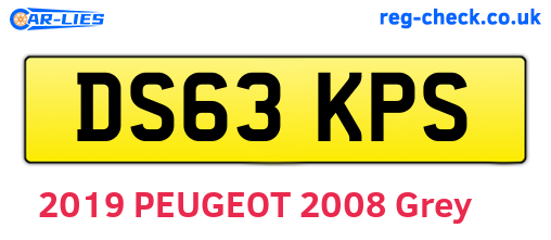 DS63KPS are the vehicle registration plates.