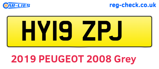 HY19ZPJ are the vehicle registration plates.