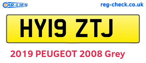 HY19ZTJ are the vehicle registration plates.