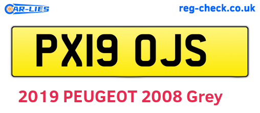 PX19OJS are the vehicle registration plates.
