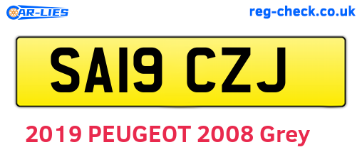 SA19CZJ are the vehicle registration plates.