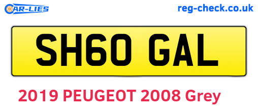 SH60GAL are the vehicle registration plates.