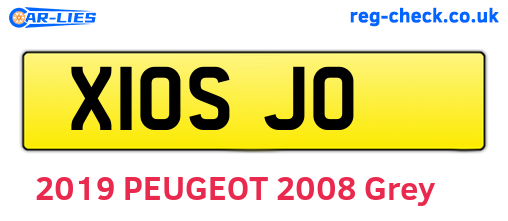 X10SJO are the vehicle registration plates.