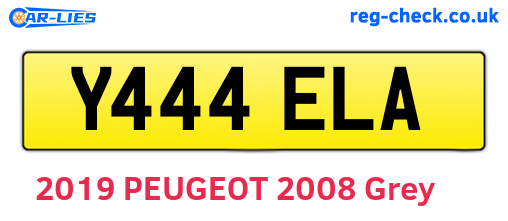 Y444ELA are the vehicle registration plates.