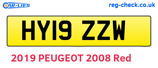 HY19ZZW are the vehicle registration plates.
