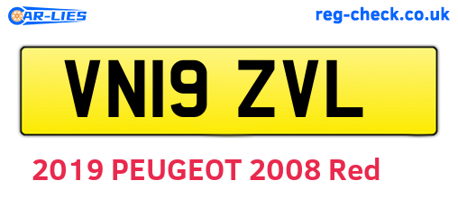 VN19ZVL are the vehicle registration plates.