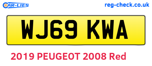 WJ69KWA are the vehicle registration plates.