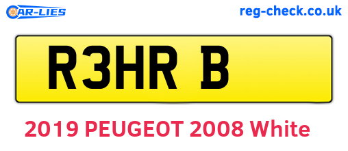 R3HRB are the vehicle registration plates.
