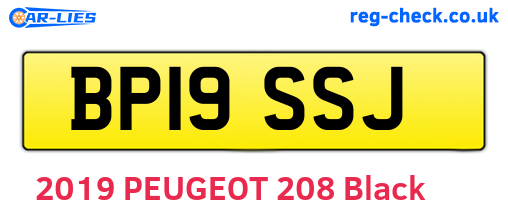 BP19SSJ are the vehicle registration plates.