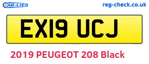 EX19UCJ are the vehicle registration plates.