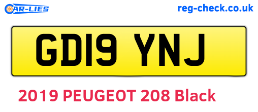 GD19YNJ are the vehicle registration plates.