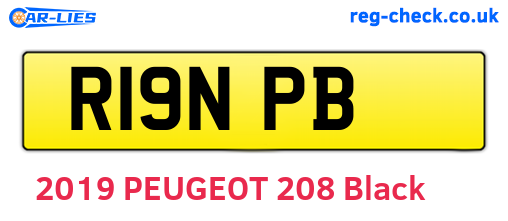 R19NPB are the vehicle registration plates.