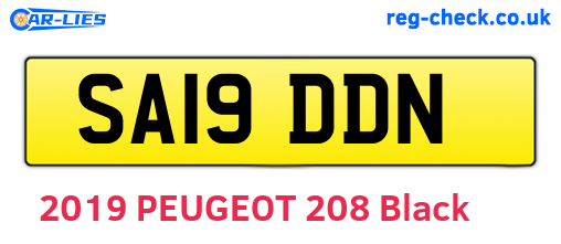 SA19DDN are the vehicle registration plates.