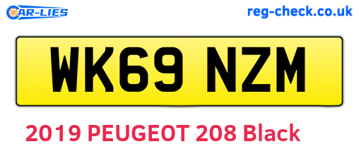 WK69NZM are the vehicle registration plates.