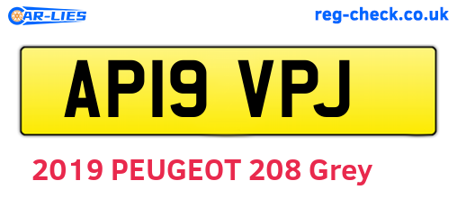 AP19VPJ are the vehicle registration plates.