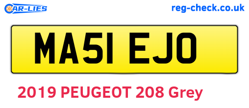 MA51EJO are the vehicle registration plates.