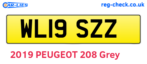 WL19SZZ are the vehicle registration plates.