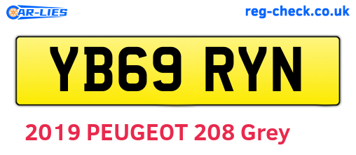 YB69RYN are the vehicle registration plates.