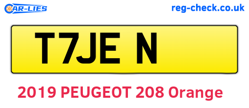 T7JEN are the vehicle registration plates.